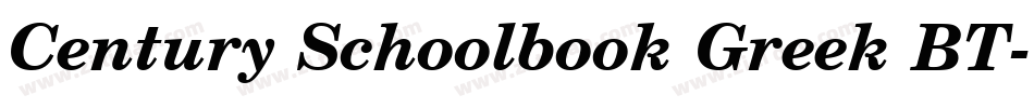 Century Schoolbook Greek BT字体转换